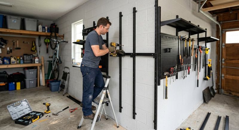 Garage Tool Rack Installation in Leesburg, VA
