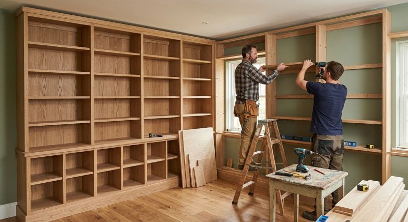 Built In Bookshelves Installation in Raleigh, NC