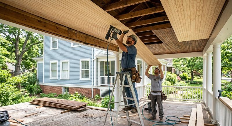 Porch Ceiling Replacement in Wilmington, NC